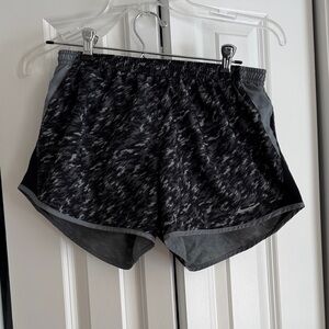 Women's Nike Black and Gray Athletic Shorts